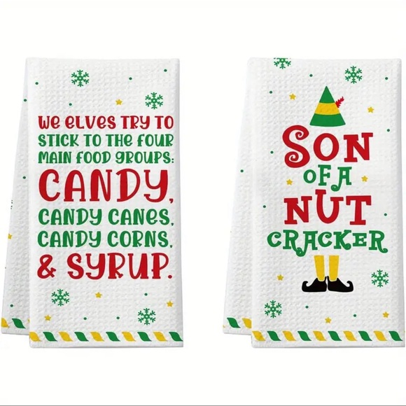 Other - Buddy The Elf 2pcs Kitchen Towels -Absorbent Dish & Bathroom Hand Towel